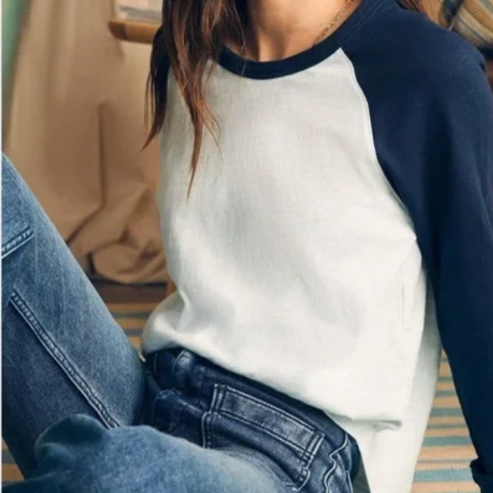 Faherty - Cloud Colorblock Baseball T-Shirt